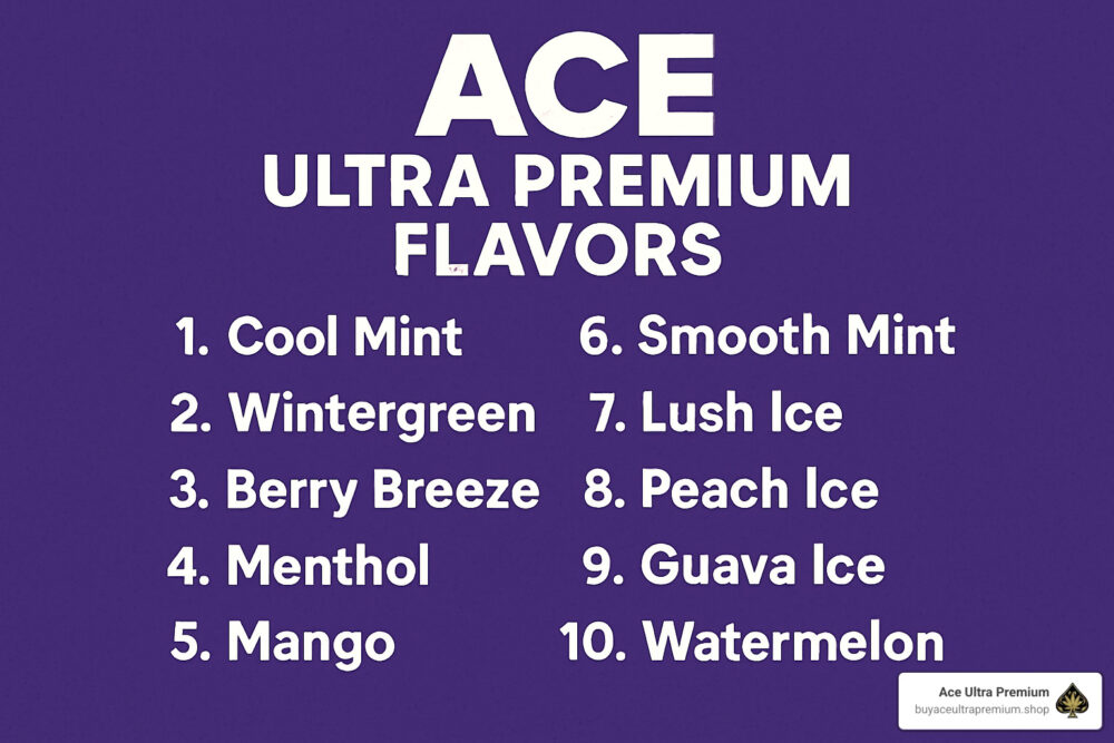 ace ultra premium flavors list